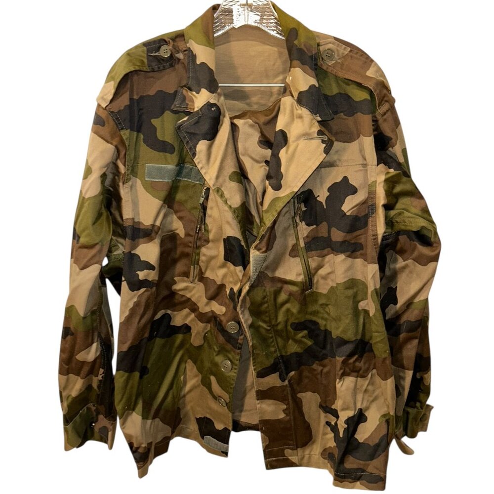 Army military official field jacket cotton camouflage green XL